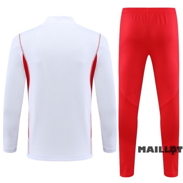 Foot Maillot Pas Cher Ensemble Complet Sudadera Entrainement Enfant Flamengo 2023 2024 Blanc I Rouge