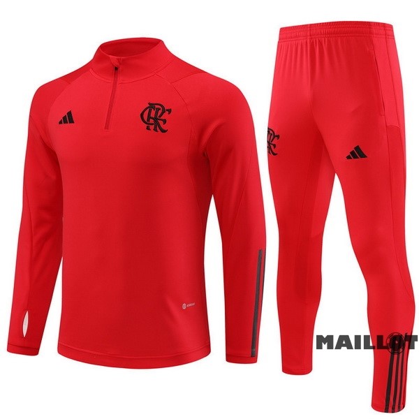 Foot Maillot Pas Cher Ensemble Complet Sudadera Entrainement Enfant Flamengo 2023 2024 I Rouge