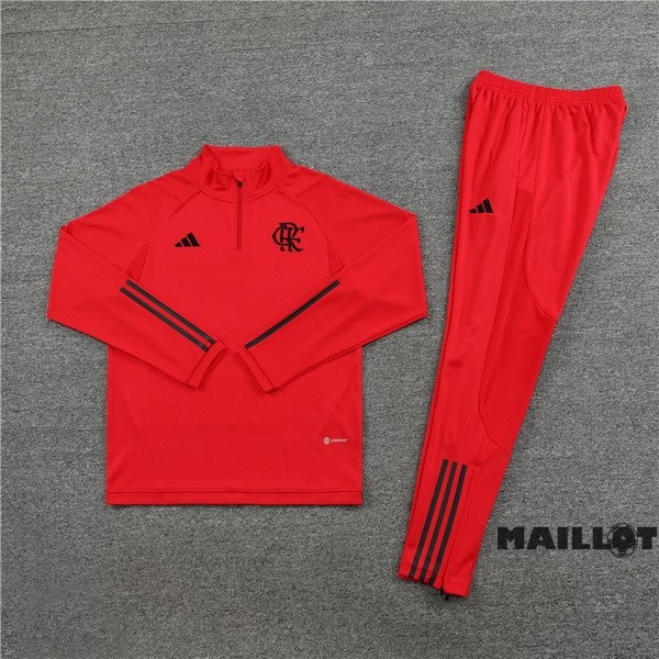 Foot Maillot Pas Cher Ensemble Complet Sudadera Entrainement Enfant Flamengo 2023 2024 I Rouge