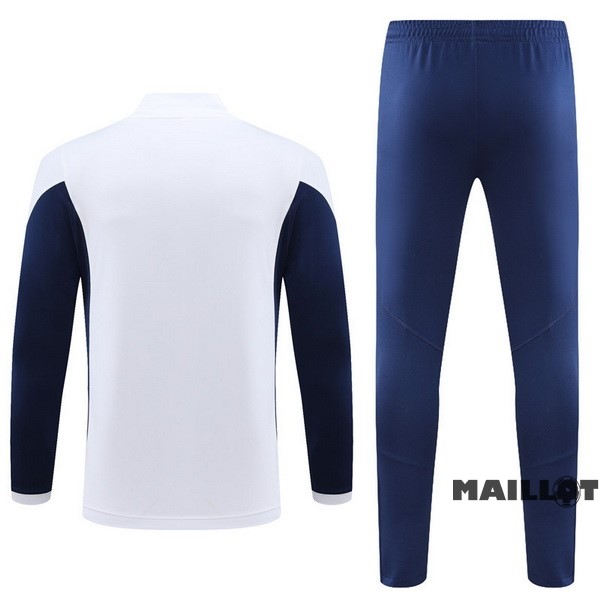 Foot Maillot Pas Cher Ensemble Complet Sudadera Entrainement Enfant Italie 2023 Blanc Bleu