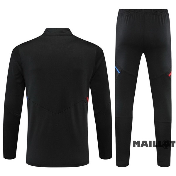 Foot Maillot Pas Cher Ensemble Complet Sudadera Entrainement Enfant Lyon 2022 2023 Noir