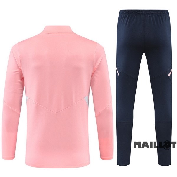 Foot Maillot Pas Cher Ensemble Complet Sudadera Entrainement Enfant Lyon 2022 2023 Rose Noir