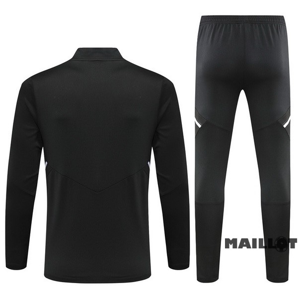 Foot Maillot Pas Cher Ensemble Complet Sudadera Entrainement Enfant Manchester United 2022 2023 Noir Rouge