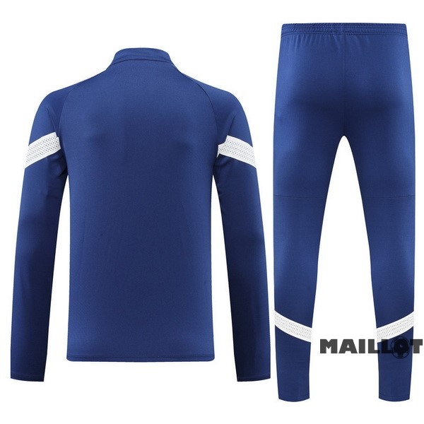 Foot Maillot Pas Cher Ensemble Complet Sudadera Entrainement Enfant Marsella 2022 2023 Bleu Blanc