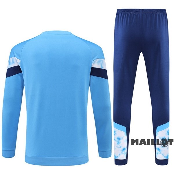 Foot Maillot Pas Cher Ensemble Complet Sudadera Entrainement Enfant Marsella 2022 2023 II Bleu