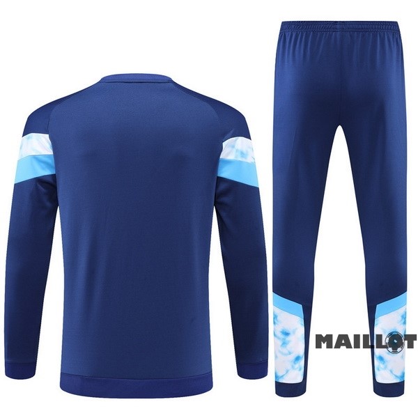 Foot Maillot Pas Cher Ensemble Complet Sudadera Entrainement Enfant Marsella 2022 2023 I Bleu