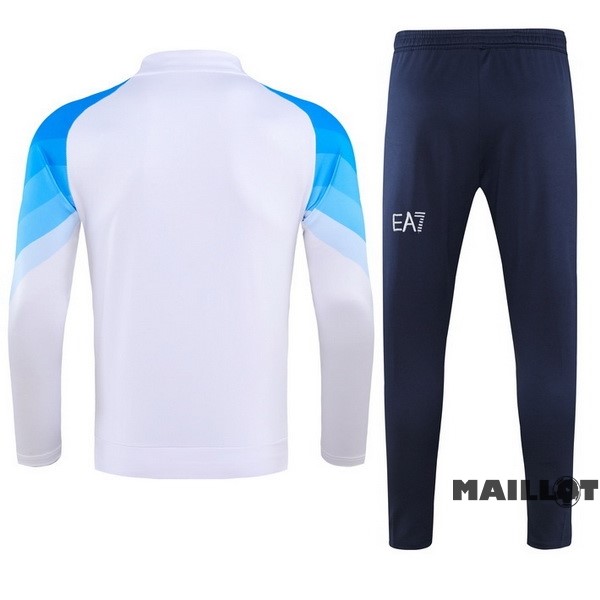 Foot Maillot Pas Cher Ensemble Complet Sudadera Entrainement Enfant Napoli 23 24 Blanc Bleu
