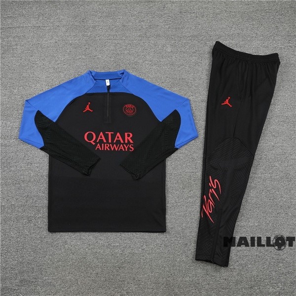 Foot Maillot Pas Cher Ensemble Complet Sudadera Entrainement Enfant Paris Saint Germain 2022 2023 Bleu I Noir