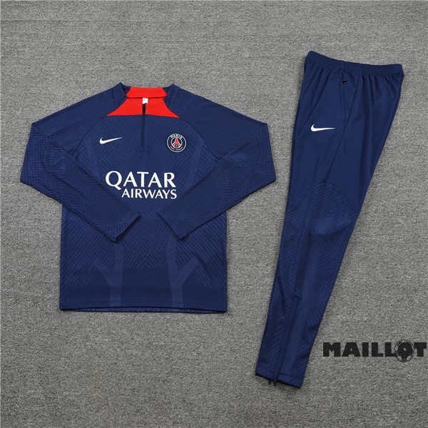 Foot Maillot Pas Cher Ensemble Complet Sudadera Entrainement Enfant Paris Saint Germain 2022 2023 Bleu I Rouge
