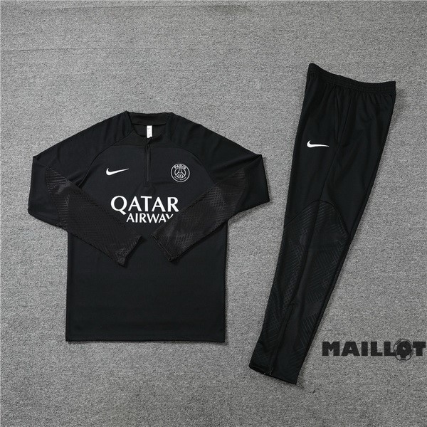 Foot Maillot Pas Cher Ensemble Complet Sudadera Entrainement Enfant Paris Saint Germain 2022 2023 I Noir