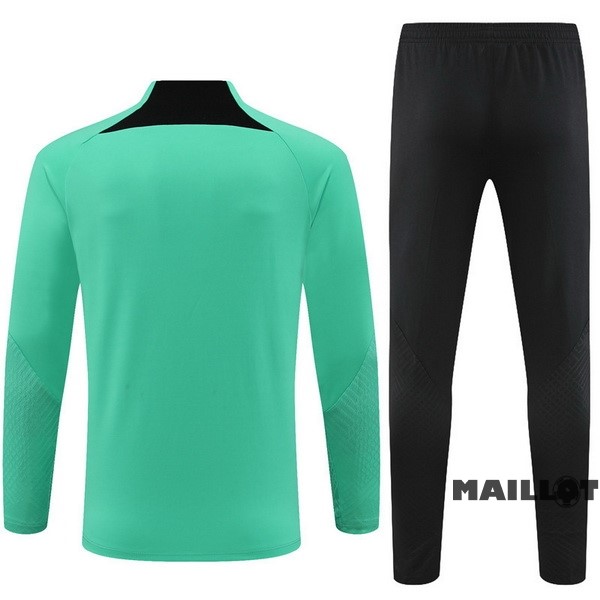 Foot Maillot Pas Cher Ensemble Complet Sudadera Entrainement Enfant Paris Saint Germain 2022 2023 Vert Noir