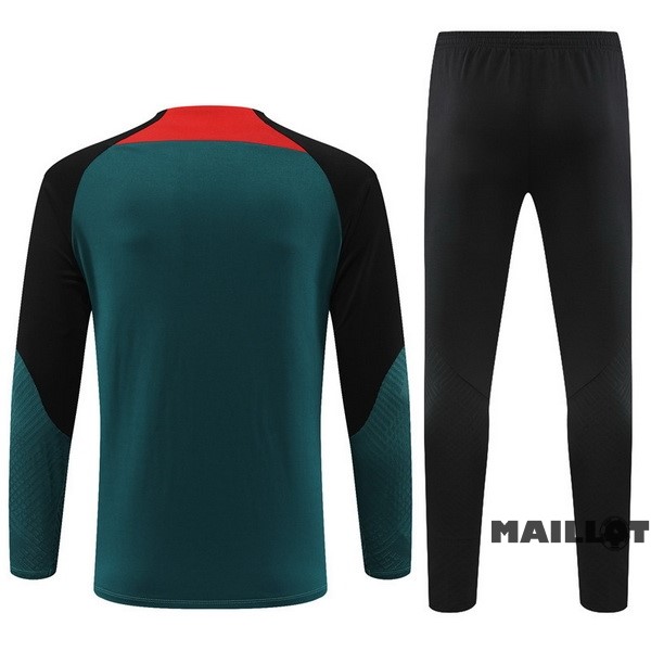 Foot Maillot Pas Cher Ensemble Complet Sudadera Entrainement Enfant Paris Saint Germain 2022 2023 Vert Noir