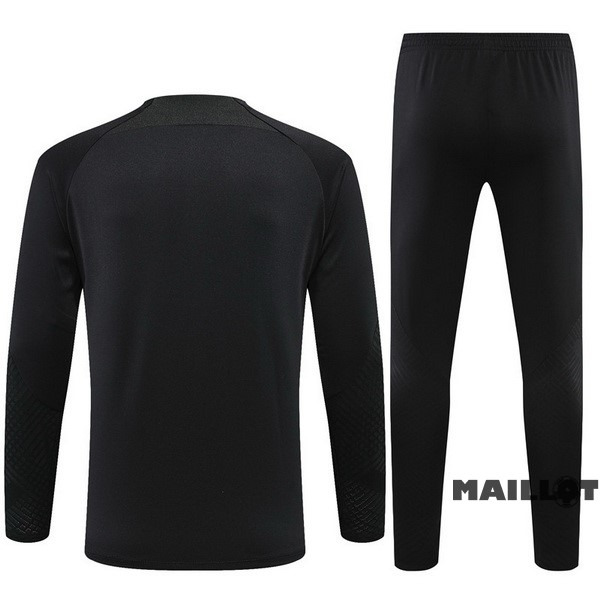 Foot Maillot Pas Cher Ensemble Complet Sudadera Entrainement Enfant Tottenham Hotspur 2022 2023 Noir