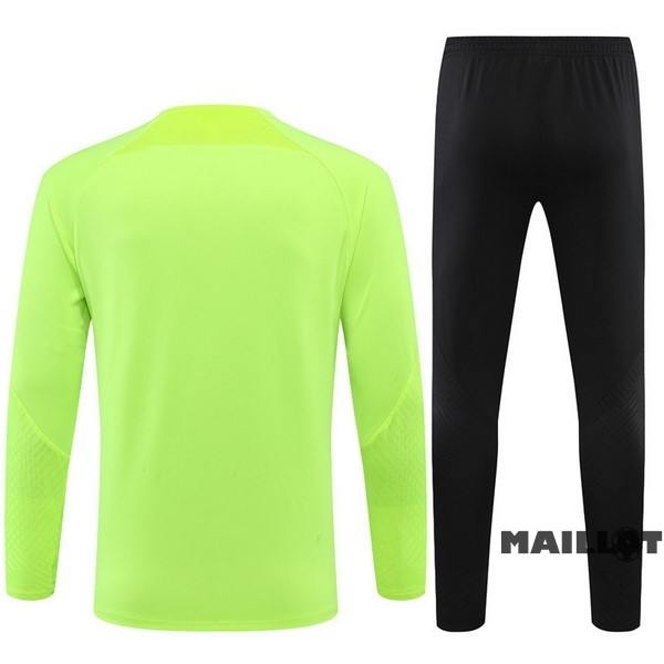Foot Maillot Pas Cher Ensemble Complet Sudadera Entrainement Enfant Tottenham Hotspur 2022 2023 Vert I Noir
