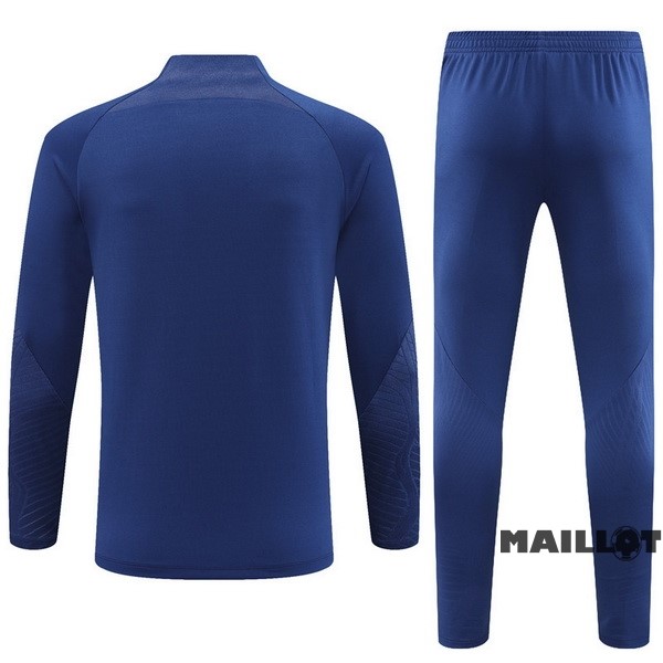 Foot Maillot Pas Cher Ensemble Complet Sudadera Entrainement Enfant Tottenham Hotspur 2023 2024 Bleu Marine