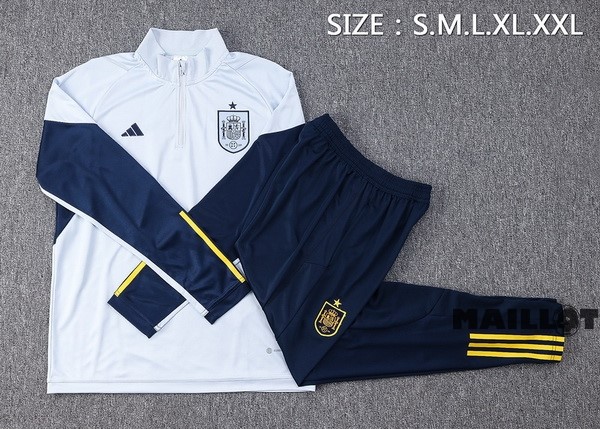 Foot Maillot Pas Cher Ensemble Complet Sudadera Entrainement Espagne 2022 Bleu Clair