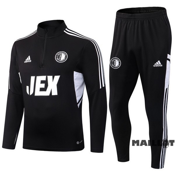 Foot Maillot Pas Cher Ensemble Complet Sudadera Entrainement Feyenoord Rotterdam 2022 2023 Noir