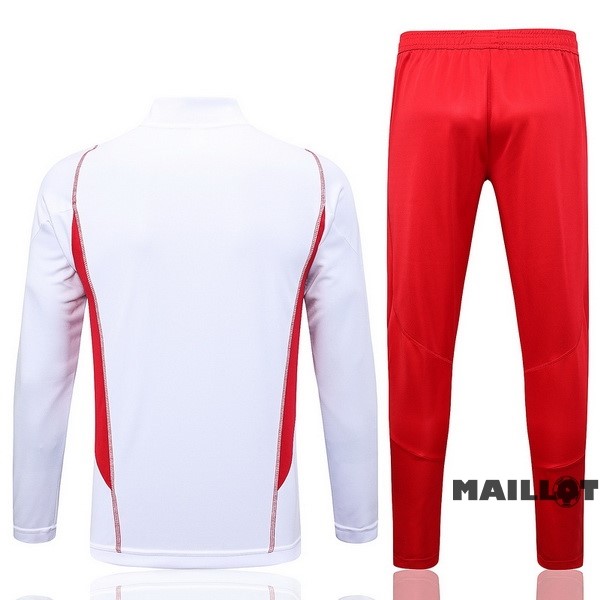 Foot Maillot Pas Cher Ensemble Complet Sudadera Entrainement Flamengo 2023 2024 Blanc Rouge