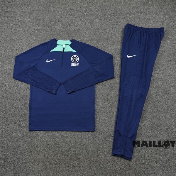 Foot Maillot Pas Cher Ensemble Complet Sudadera Entrainement Inter Milán 2022 2023 Bleu