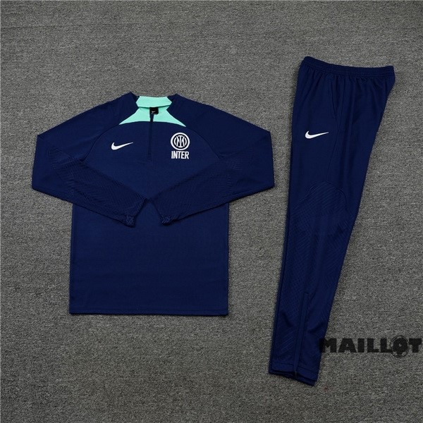 Foot Maillot Pas Cher Ensemble Complet Sudadera Entrainement Inter Milán 2022 2023 Bleu