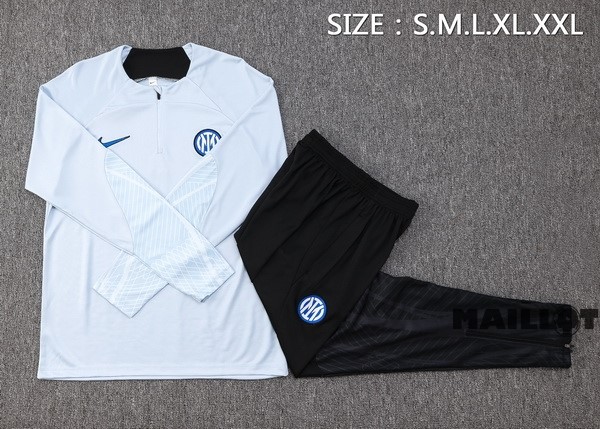 Foot Maillot Pas Cher Ensemble Complet Sudadera Entrainement Inter Milán 2023 2024 Bleu II Noir