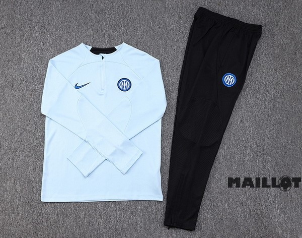 Foot Maillot Pas Cher Ensemble Complet Sudadera Entrainement Inter Milán 2023 2024 Bleu Noir