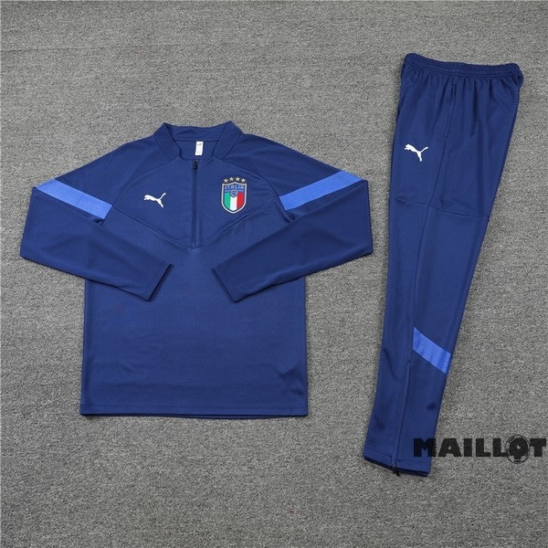 Foot Maillot Pas Cher Ensemble Complet Sudadera Entrainement Italie 2022 Bleu
