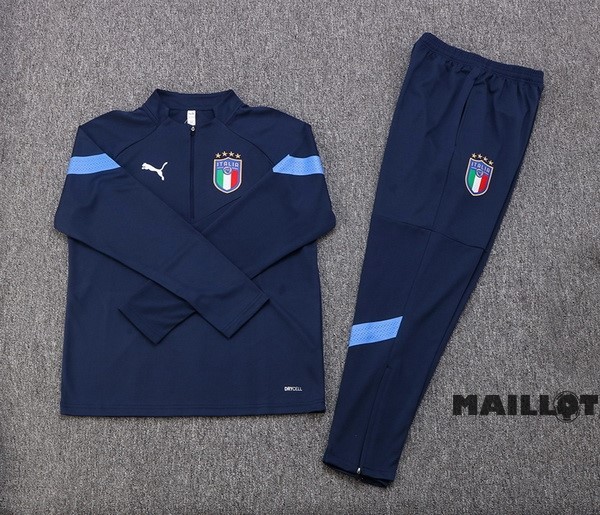 Foot Maillot Pas Cher Ensemble Complet Sudadera Entrainement Italie 2022 Bleu