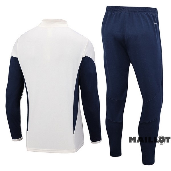 Foot Maillot Pas Cher Ensemble Complet Sudadera Entrainement Italie 2023 Blanc Bleu Marine