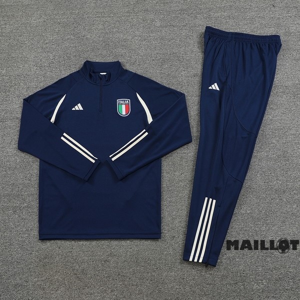 Foot Maillot Pas Cher Ensemble Complet Sudadera Entrainement Italie 2023 Bleu III Marine