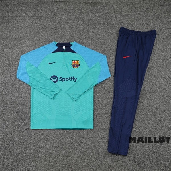 Foot Maillot Pas Cher Ensemble Complet Sudadera Entrainement Joueurs Barcelona 2022 2023 Bleu II Vert