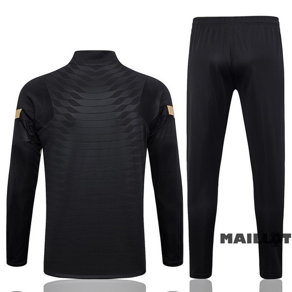 Foot Maillot Pas Cher Ensemble Complet Sudadera Entrainement Joueurs Barcelona 2023 2024 Noir Jaune