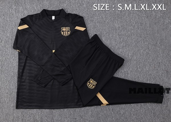 Foot Maillot Pas Cher Ensemble Complet Sudadera Entrainement Joueurs Barcelona 2023 2024 Noir Jaune