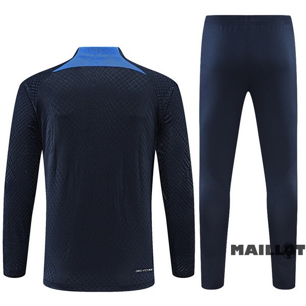 Foot Maillot Pas Cher Ensemble Complet Sudadera Entrainement Joueurs Enfant Chelsea 2022 2023 Bleu Marine