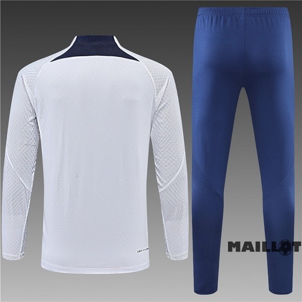 Foot Maillot Pas Cher Ensemble Complet Sudadera Entrainement Joueurs Enfant Paris Saint Germain 2022 2023 Blanc Bleu