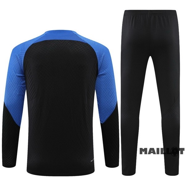 Foot Maillot Pas Cher Ensemble Complet Sudadera Entrainement Joueurs Enfant Paris Saint Germain 2022 2023 Bleu I Noir