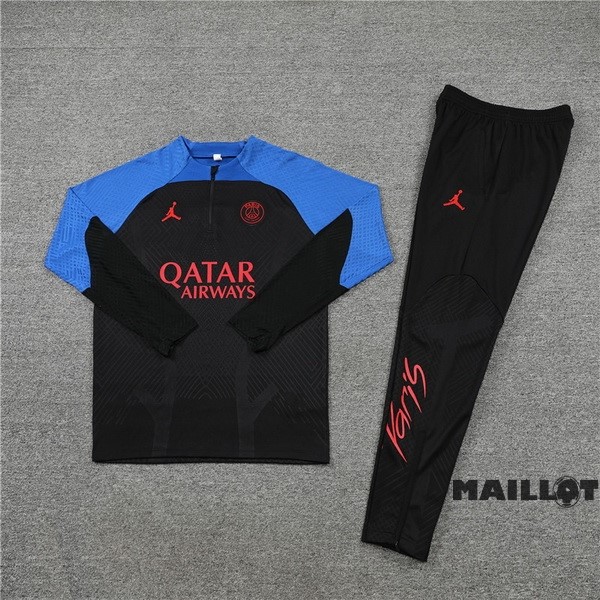 Foot Maillot Pas Cher Ensemble Complet Sudadera Entrainement Joueurs Enfant Paris Saint Germain 2022 2023 Bleu I Noir