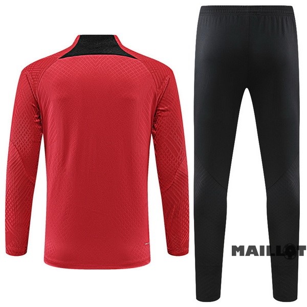Foot Maillot Pas Cher Ensemble Complet Sudadera Entrainement Joueurs Enfant Paris Saint Germain 2022 2023 Rouge Noir