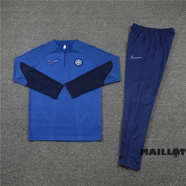 Foot Maillot Pas Cher Ensemble Complet Sudadera Entrainement Joueurs Inter Milán 2022 2023 I Bleu