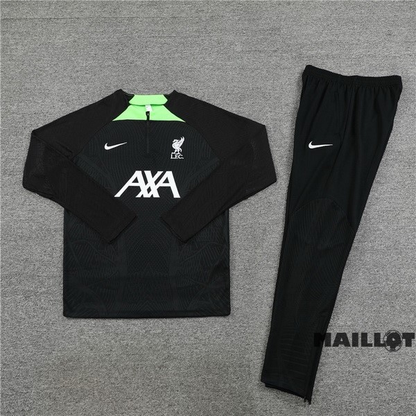 Foot Maillot Pas Cher Ensemble Complet Sudadera Entrainement Joueurs Liverpool 2022 2023 Noir
