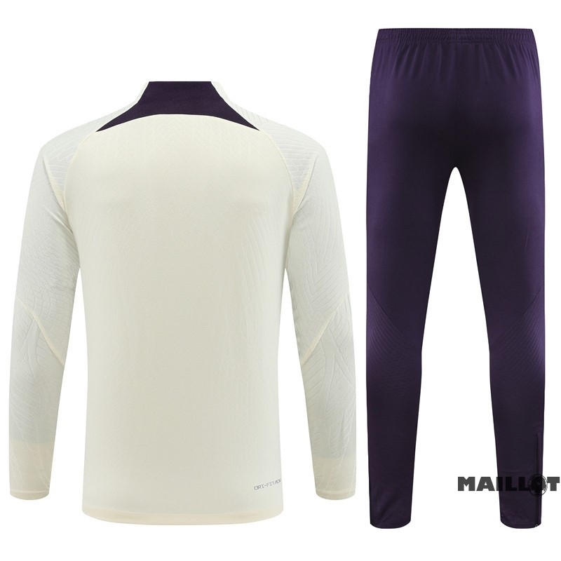 Foot Maillot Pas Cher Ensemble Complet Sudadera Entrainement Joueurs Paris Saint Germain 2023 2024 Jaune Purpura