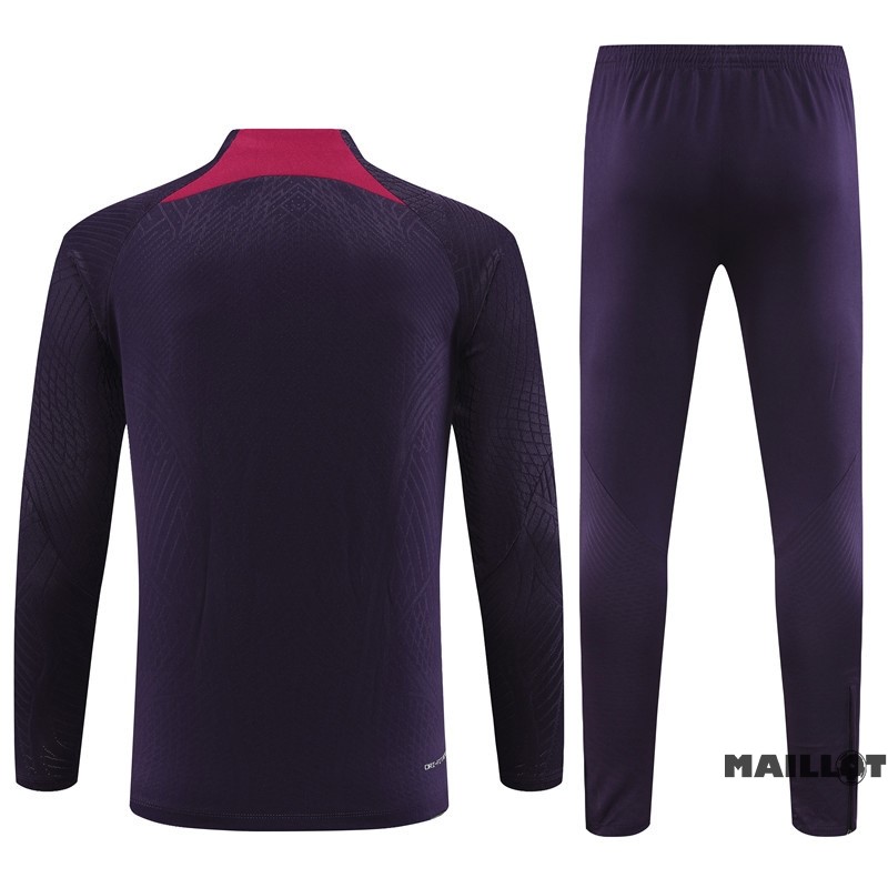 Foot Maillot Pas Cher Ensemble Complet Sudadera Entrainement Joueurs Paris Saint Germain 2023 2024 Purpura I Rouge