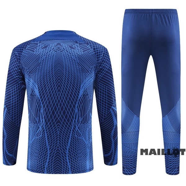 Foot Maillot Pas Cher Ensemble Complet Sudadera Entrainement Joueurs Pays Bas 2022 III Bleu
