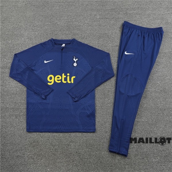 Foot Maillot Pas Cher Ensemble Complet Sudadera Entrainement Joueurs Tottenham Hotspur 2023 2024 Bleu Marine