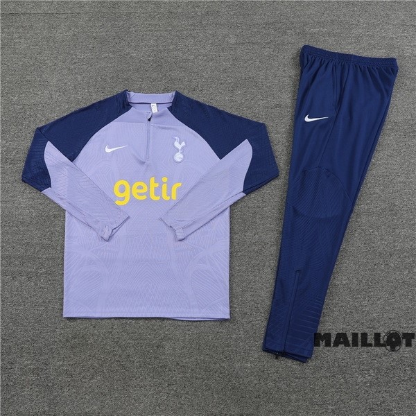 Foot Maillot Pas Cher Ensemble Complet Sudadera Entrainement Joueurs Tottenham Hotspur 2023 2024 Purpura Bleu
