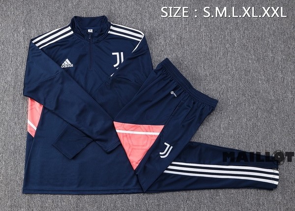Foot Maillot Pas Cher Ensemble Complet Sudadera Entrainement Juventus 2022 2023 Bleu Marine Rose