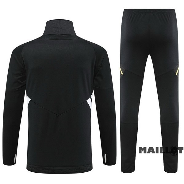 Foot Maillot Pas Cher Ensemble Complet Sudadera Entrainement Juventus 2022 2023 Noir Blanc