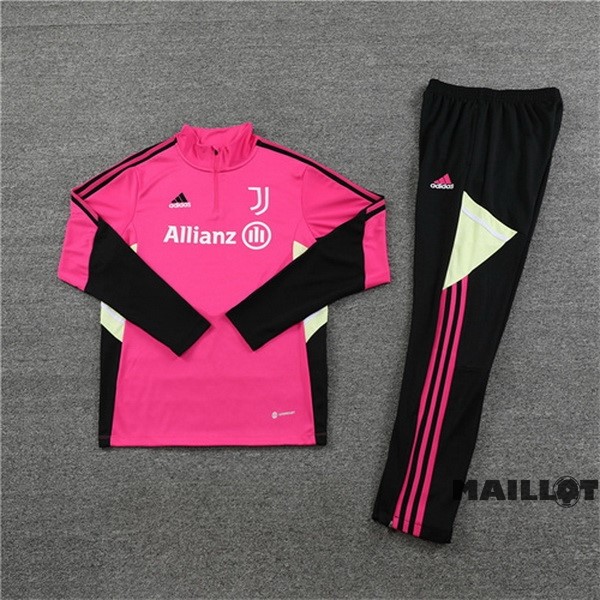 Foot Maillot Pas Cher Ensemble Complet Sudadera Entrainement Juventus 2022 2023 Rose Noir