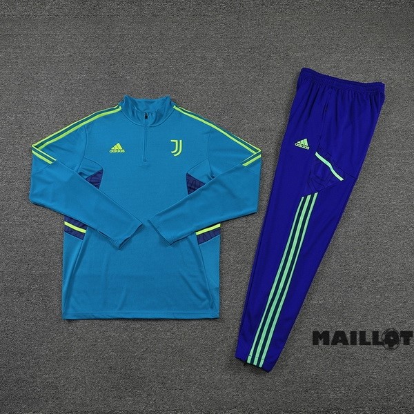 Foot Maillot Pas Cher Ensemble Complet Sudadera Entrainement Juventus 2022 2023 Vert Bleu