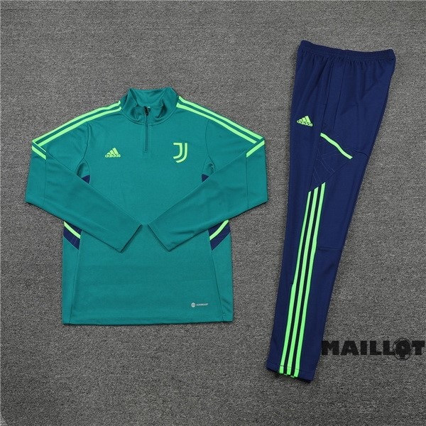 Foot Maillot Pas Cher Ensemble Complet Sudadera Entrainement Juventus 2022 2023 Vert I Bleu